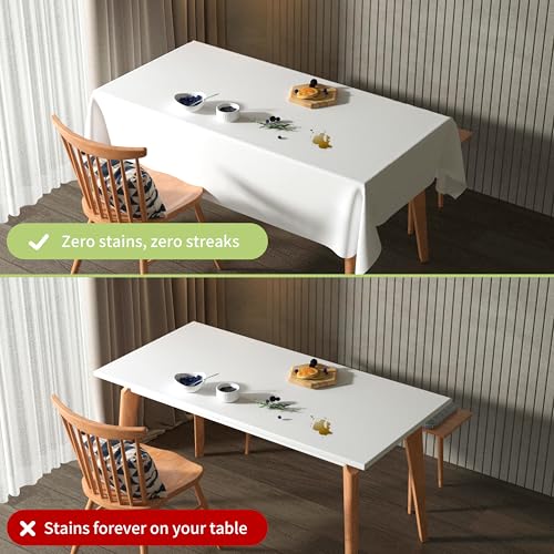 URMONA Waterproof Disposable Plastic Tablecloths - 2 Pack, 54" x 108"