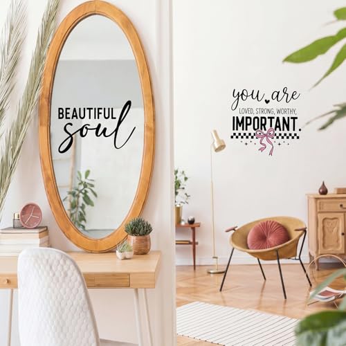 Elegant Inspirational Vinyl Wall Decals - 9 Pcs Peel & Stick