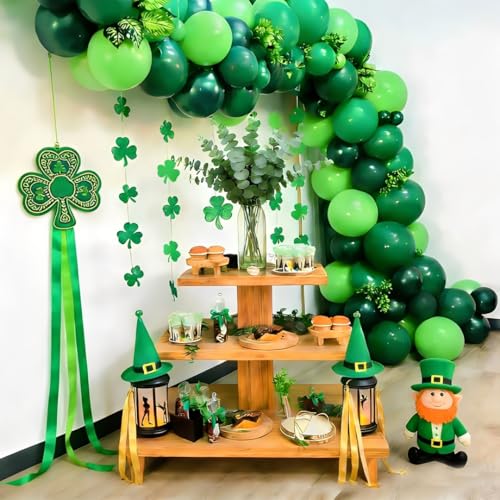 50pcs Green Balloons - 12 Inch Dark Green & Lime Latex for Party