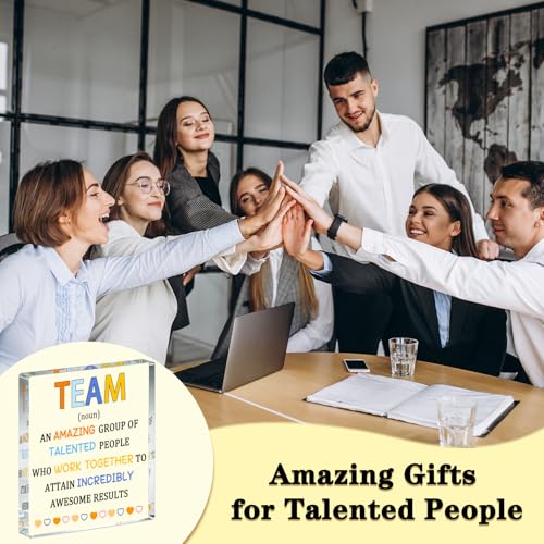 Team Appreciation Acrylic Plaque - Inspiring Desk Decor Gift