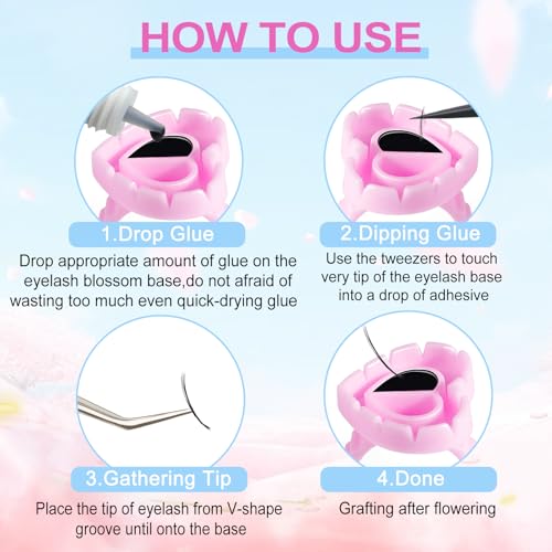 NXJ INFILILA Disposable Eyelash Extension Glue Rings 100PCS Heart Shape