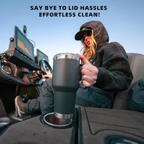 3 Pack 20 oz Tumbler Lid,Replacement Lids Compatible for YETI -BPA Free Spill Proof Cup Covers - Compatible with 10/24 oz Mug and 10 oz Lowball(Black)