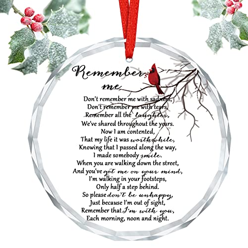 Memorial Christmas Ornament - Cardinal Sympathy Gift - Remember Me - Variation of THIS listing
