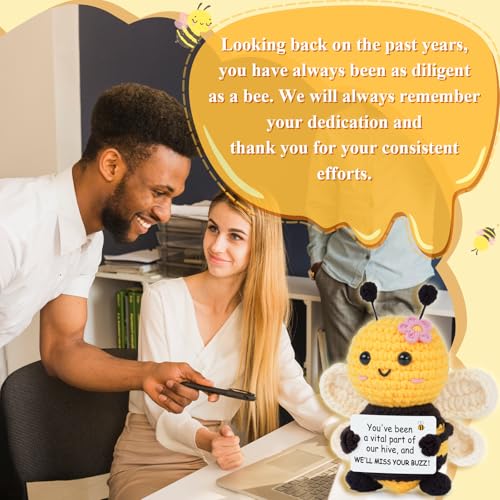 Motivational Crochet Bee Gift for Coworker Farewell