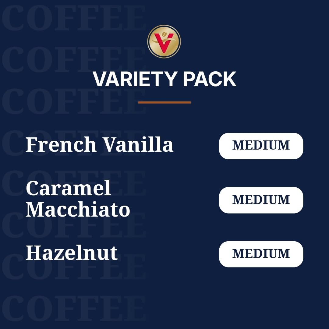 Victor Allen's Coffee Variety Pack - Single Serve Pods | French Vanilla, Caramel Macchiato & Hazelnut, 32 Count