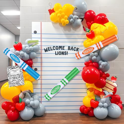 Large Inflatable Marker Balloons - 3 Pcs 27 Inch Back to School Decor