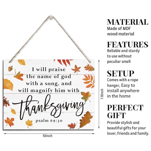 Rustic Scripture Wood Wall Sign Bible Verse Hanging Home Decor Plaque