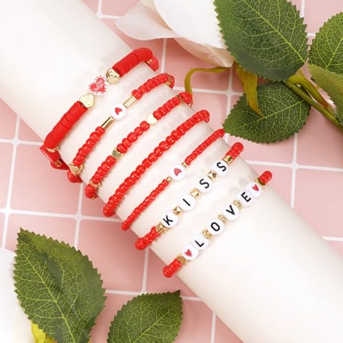 USA Flag Heishi Bracelets - Valentine's Day, St. Patrick's & More