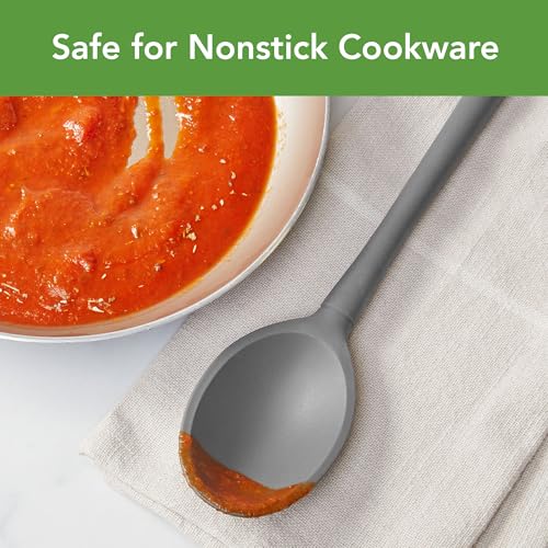 Tovolo Flex Core Silicone Deep Serving Spoon Charcoal Gray - Heat Resistant BPA-Free Kitchen Utensil