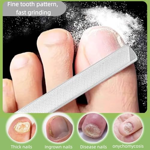 Metal Nail File and Ingrown Toenail Lifter Pedicure Tool Set