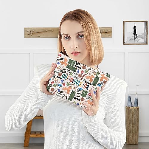 Chiropractor Cosmetic Bag Waterproof Canvas Makeup Zipper Pouch