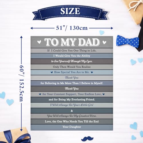 Personalized Fleece Throw Blanket for Dad - 50x60 Cozy Gift