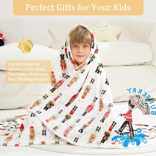 Viviland Kids Plush Throw Blanket - Cavalier Print, Soft Fleece, 50" x 60"