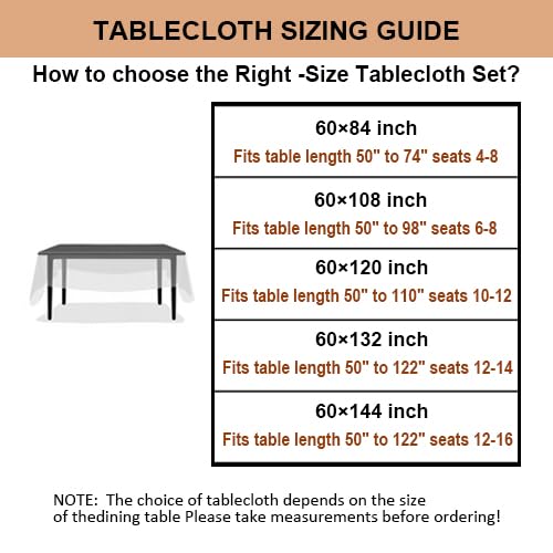 Talasily Linen Tablecloth 100% Pure Linen Table Cloth 60x108 Inches Rectangle Tablecloths Washable Cloths for Kitchen, Dining, Buffet Parties, Holidays, Picnic, Weddings and Restaurants-Natural Linen