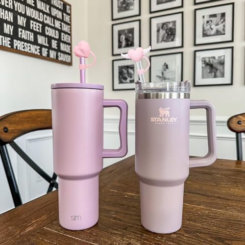 Reusable Straw Covers for Stanley Cup - 4pcs Dust-Proof Silicone Toppers