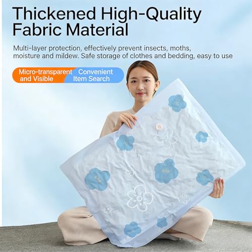 9 Pack Vacuum Storage Bags for Clothing - Space Saver & Compression