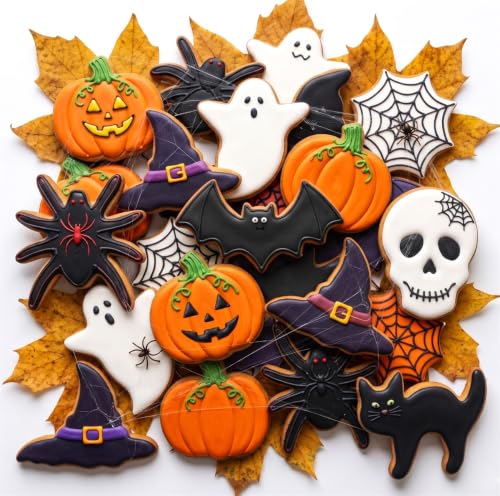 Halloween Cookie Cutters Set - 9 Stainless Steel Shapes for Baking