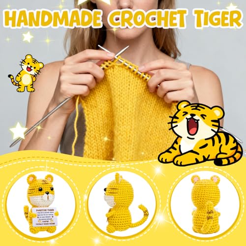 Handcrafted Crochet Tiger Gift - Inspirational Desk Decor