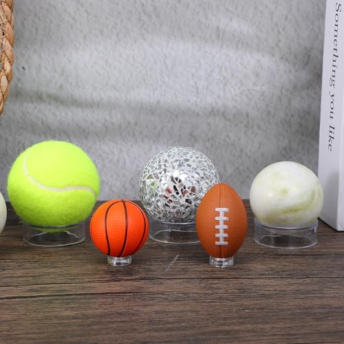 18 PCS Clear Acrylic Sphere Display Stand Set - 3 Sizes for Collectibles