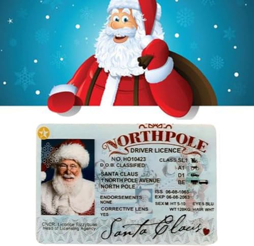 Santa Claus Lost Driver's License Ornament - Fun Christmas Decor