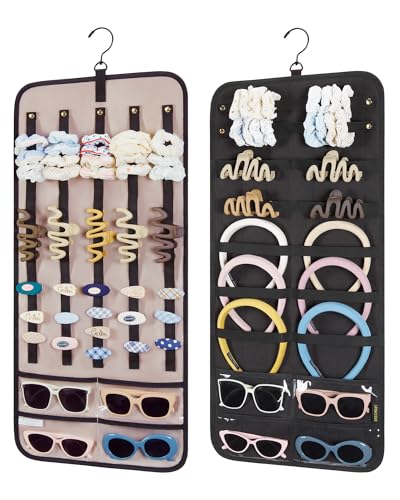 BAGSMART Large Hanging Jewelry Organizer for Hair Accessories - Black