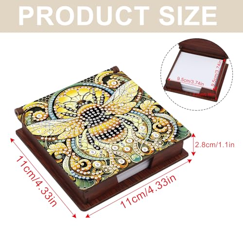 Bee Diamond Painting Memo Pad & Sticky Note Holder
