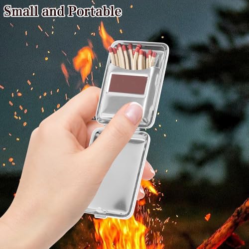2Pcs Stainless Steel Match Box Case - Portable & Dampproof