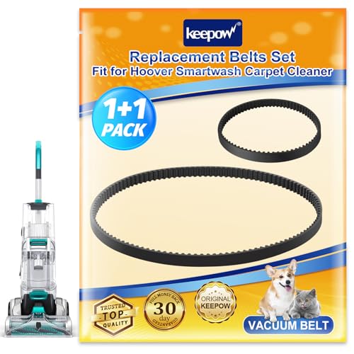 KEEPOW Vacuum Belt Set for Hoover Smartwash FH52000 Series - 1+1 Pack
