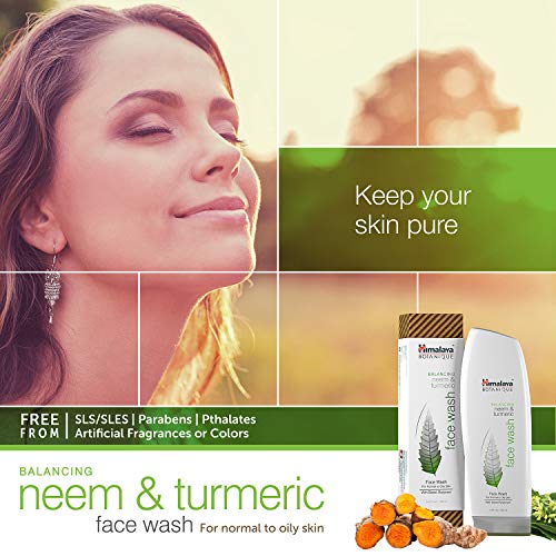 Himalaya Botanique Balancing Neem & Turmeric Face Wash, 5.07 oz (2 Pack)