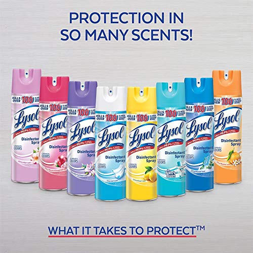 Lysol Disinfectant Spray, Crisp Linen Scent, 19 Ounce, Pack of 12