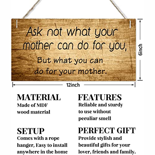 Bubby's House Wood Sign - 12x6 Inch Indoor/Outdoor Decor