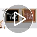 Hello Fall Sign 6-Inch Black Rustic Wooden Farmhouse Autumn Decor