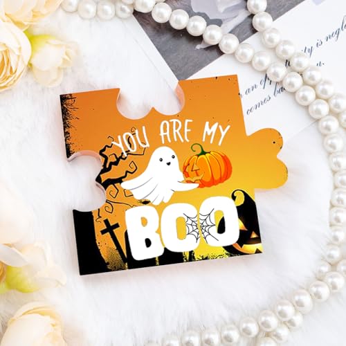 Acrylic Ghost Puzzle Halloween Decor Spooky Boo Basket Stuffer Gift