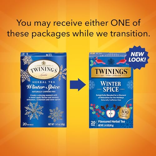 Twinings Winter Spice Herbal Tea Bags - 20 Count (Pack of 3)