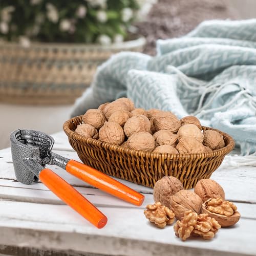 Nutcracker with Basket - Pecan Walnut Crackers for Kitchen & Gift Set