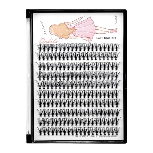 Dedila Individual Cluster False Eyelashes 20D D Curl Natural Soft Black DIY