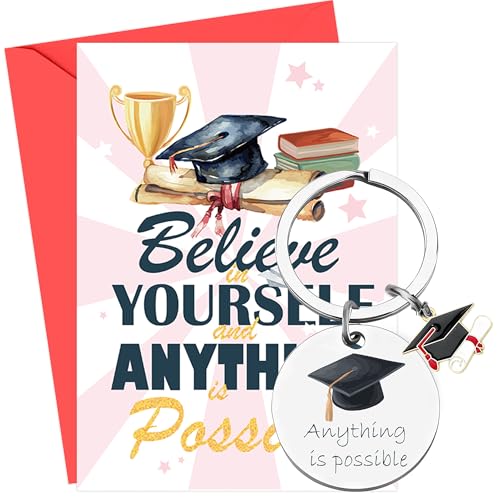 Graduation Card Set 2026 with Keychain - Believe in Yourself