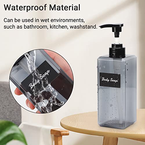 SUREAM Waterproof Bottle Labels for Kitchen & Bathroom Organization
