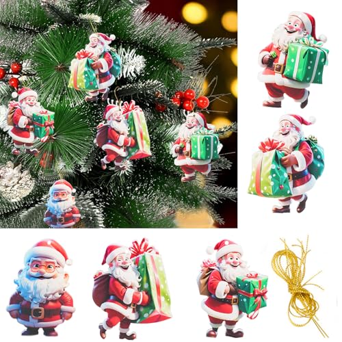 Santa Claus Acrylic Ornaments for Christmas Tree Decor 2025