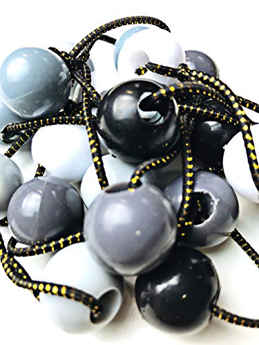 New Tara Girls Bubble Ball Ponytail Elastics Multi Grey 10 Pack