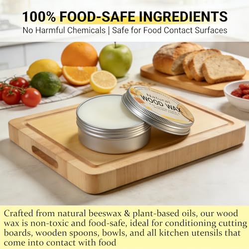 Natural Wood Wax for Cutting Boards & Kitchen Utensils - 2.82 oz