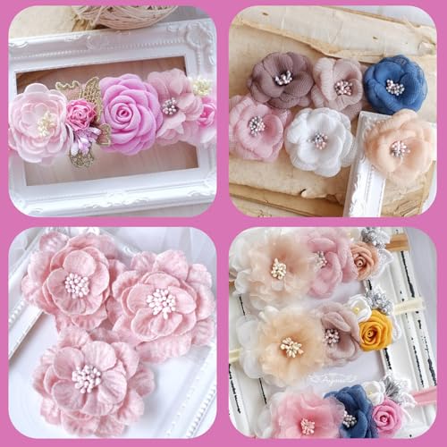 1100PCS Artificial Pearl Flower Stamens - 2MM Double Heads for Crafts