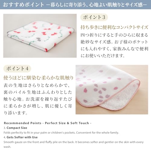 NOREN Japanese Cotton Hand Towel & Washcloth - Quick Dry, Ultra Soft