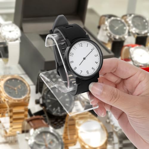 Exircy Clear Acrylic Watch Display Stand - 2 Pack Portable Bracelet Holder