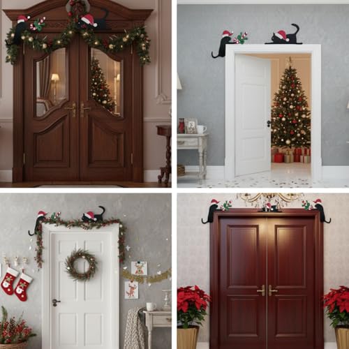 Wooden Christmas Doorway Decoration Reusable Holiday Sign