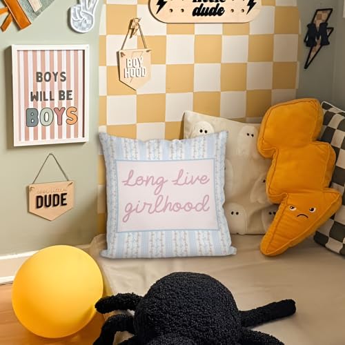 Inspirational Pink Pillow Cover 18x18 for Kids' Bedrooms