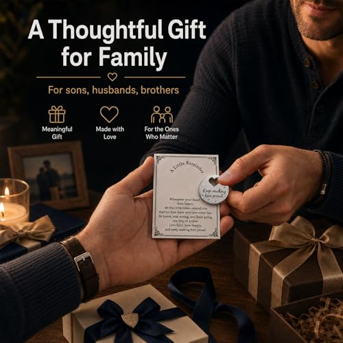 Memorial Keepsake for Loss of Dad - Heart Token & Sympathy Card Gift