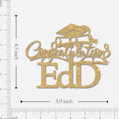 Graduation Cake Topper - EdD Doctor Degree Congrats Grad Decoration