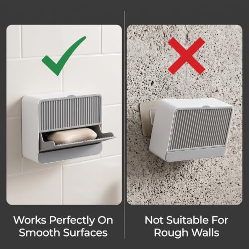 Easybliss Two Single Grid Wall-Mounted Soap Dispensers - Self-Adhesive Bathroom & Kitchen Organizer