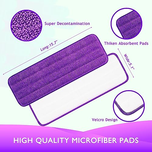 Reusable Microfiber Mop Pads for Swiffer PowerMop - 4 Pack